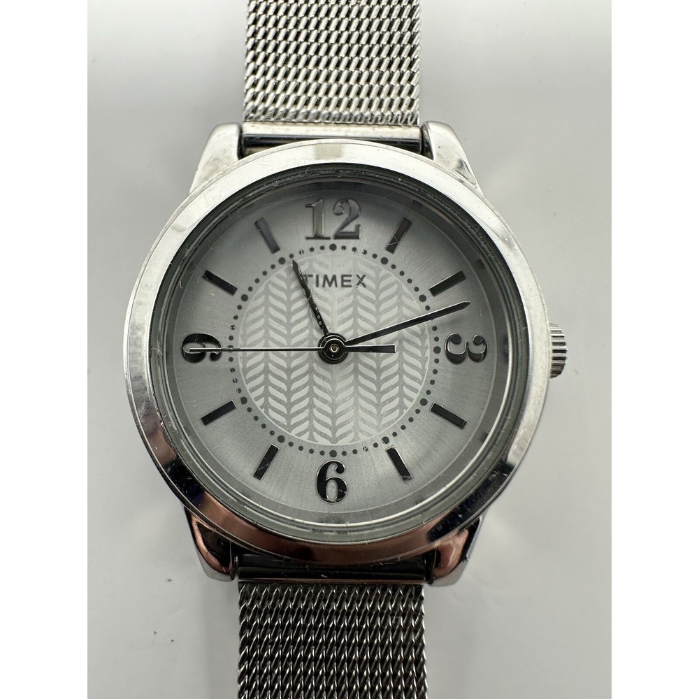 Timex T2P457 New Battery‎ Ladies Watch 25MM 8" Stainless Mesh Band V2